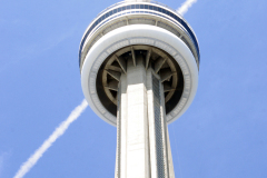 CN Tower with Contrail Crossing