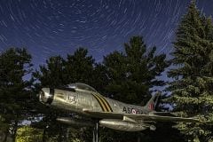 Mark V Sabre Jet Under the Stars