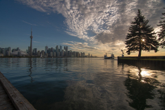 Early morning ferry from  the Toronto Islands