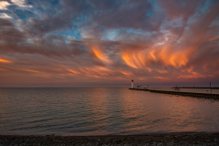 Fire in the sky before sunrise