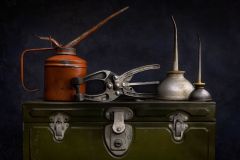 Vintage Oil Cans and Vice Grip