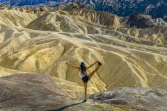 Yoga Sideplank at Zabriskie Pointe