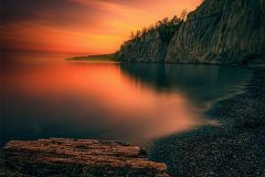 Bluffs at dusk