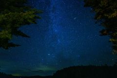 Milky Way with Capella Pleiades and Andromeda