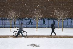 Passing in the snow
