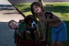 Cooper and Lachlan with Finn