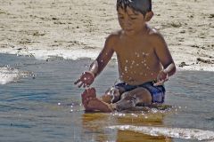 Child's Fascination with puddles