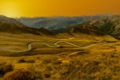 Alps Route 66 sunrise