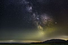 Milky Way Over Mountain and Swamps