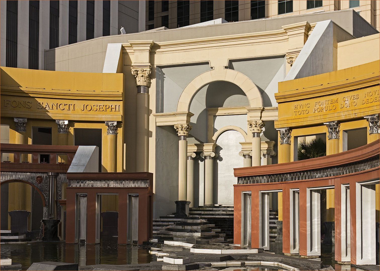 Sunset Begins at Piazza d'Italia - New Orleans