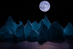 Moonlit Rockies in Paper