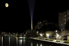 Eiffel Tower with Moon