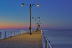 Enjoying Dawn at the Pier