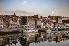 Reflections on Whitby Harbour N. Yorkshire