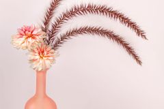 Dahlias and Fountain Grass