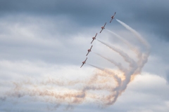 Snowbirds in Formation at Sunset