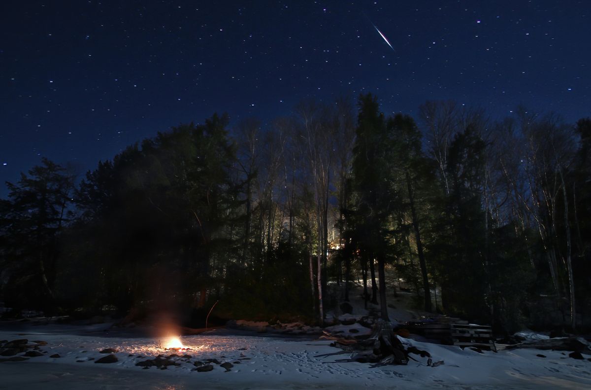 Winter Campfire at the Cottage