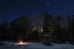 Winter Campfire at the Cottage