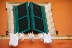New Whites Drying from an Old Building