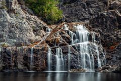 At Bridal Veil Falls in the Agawa Canyon