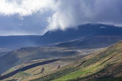 Grassy Mountain Hillside in Iceland