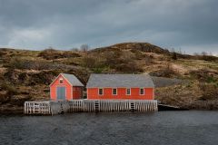 Red Boathouses on the Fjord