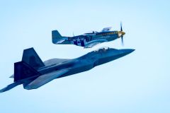 Heritage Flight - F22 Raptor & P-51 Mustang