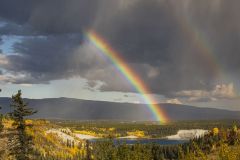 Double Rainbow in the Fall